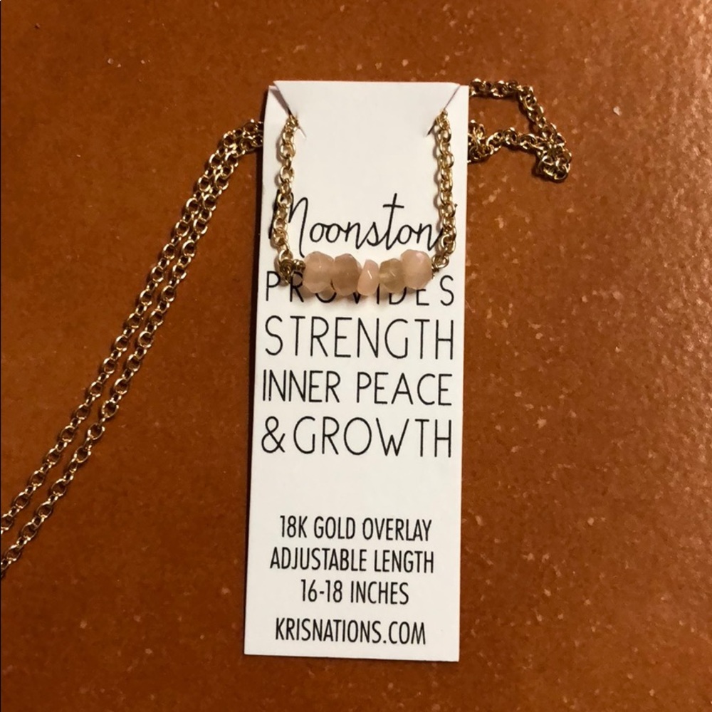 Kris Nations Peach moonstone necklace